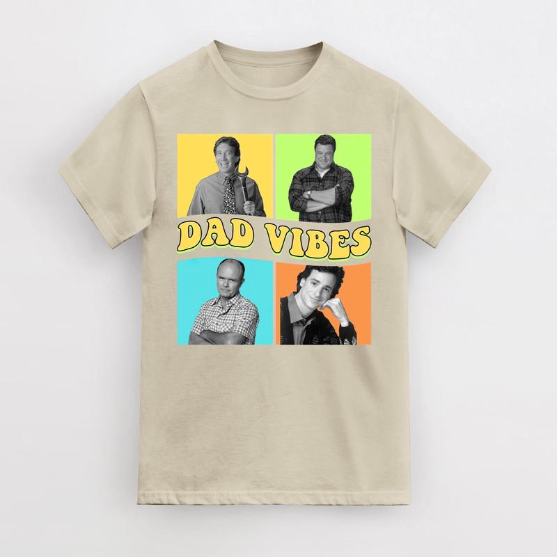 Dad Vibes T-Shirt, Fathers Day T-Shirt, Dad Life Shirts, Retro Dad Shirts, Cool Dad T-Shirt