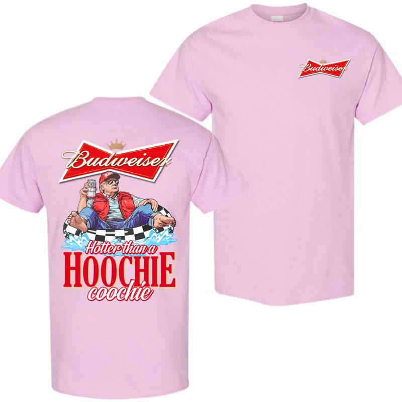 Budweiser , Beer, Budweiser Hotter than a Hoochie Coochie Beer 2 Sides T-shirt, Budweiser Shirt, Shirt, For Men, For Women
