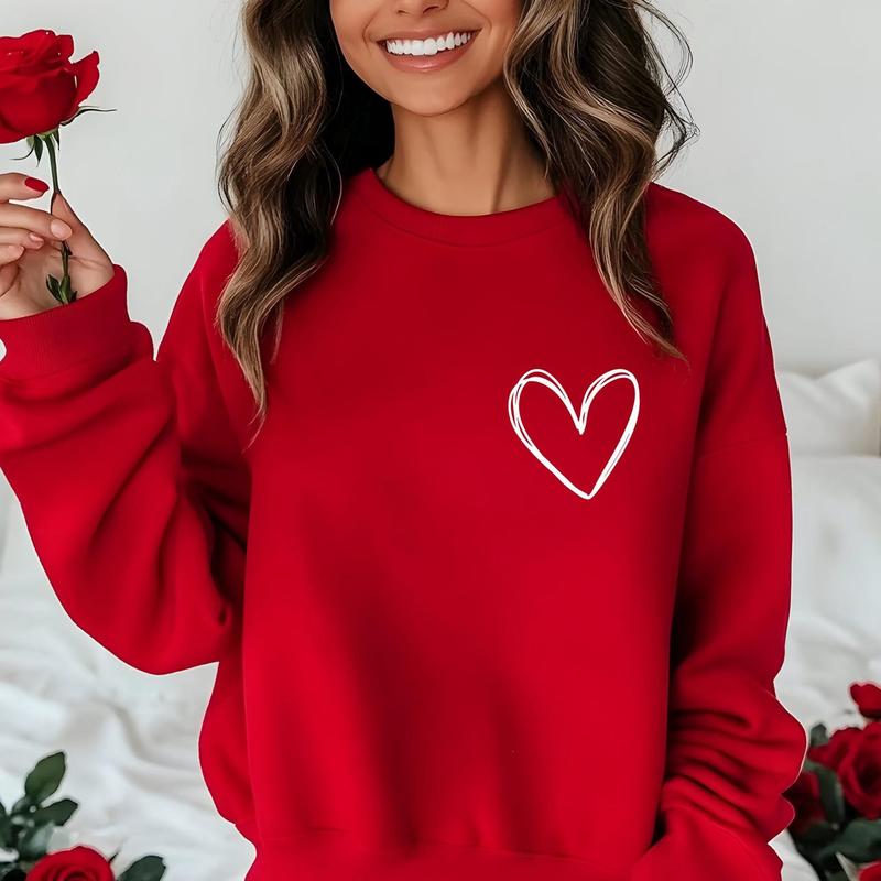 Valentines Heart Sweatshirt, Womens Valentine's Day Sweatshirt, Couple Gift Sweatshirt, Heart Hoodie, Anniversary Day Gift, Christmas Gift