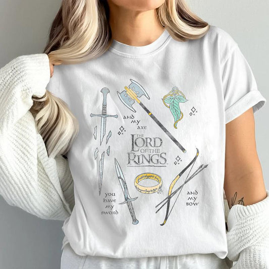 Sword Axe Bow LOTR T Shirt Hoodie Sweatshirt Sweater