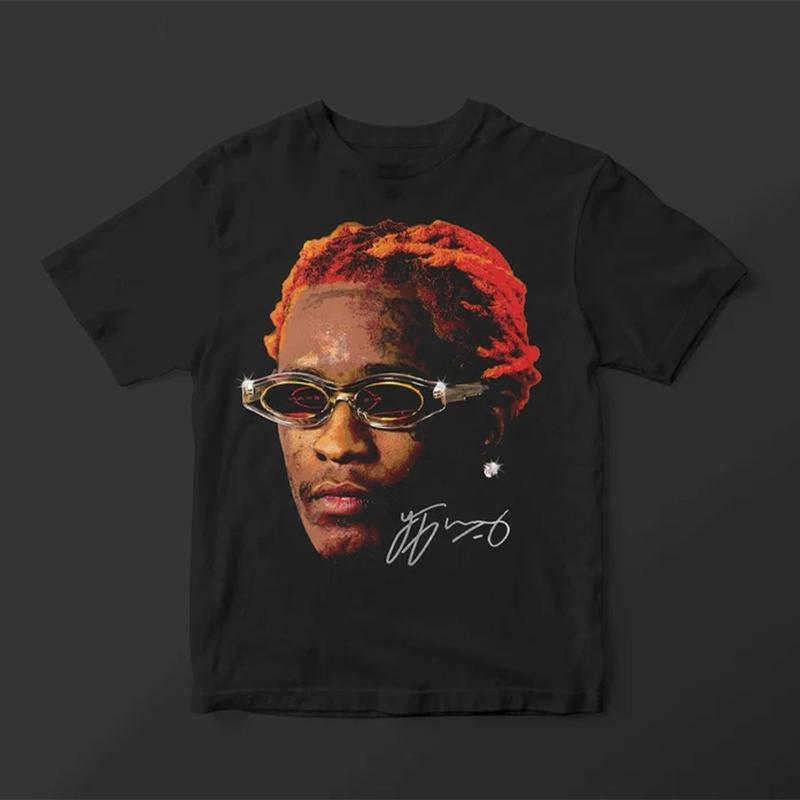 Young Thug Face Shirt ORANGE - Thugger Inspired Premium Graphic Tee