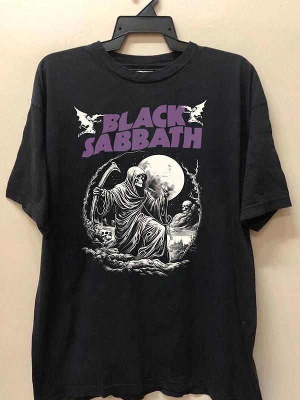 Vintage 80s Black Sabbath Band Tee, Band Heavy Metal Shirt, Sabbath band 90s shirt, gift for her, Rock Music Band Shirt, Rock Band Music Shirt, Vintag