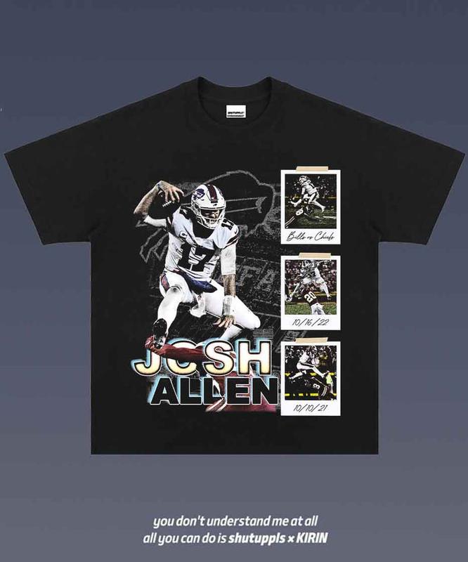 JOSH ALLEN 1.8 VINTAGE TEE  AMERICAN FOOTBALL  GIFT FOR FAN