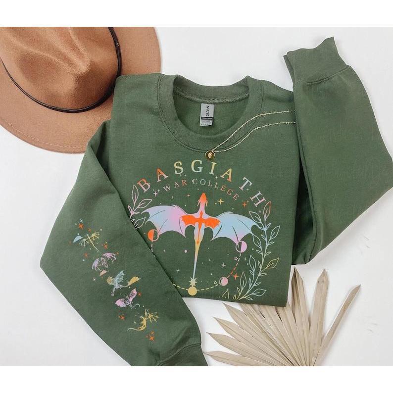 Fourth Wing Sweatshirt, Custom Basgiath War College Sweater, Dragon Rider, Violet Sorrengail, Fantasy Reader, Xaden Riorson, Riders Quadrant