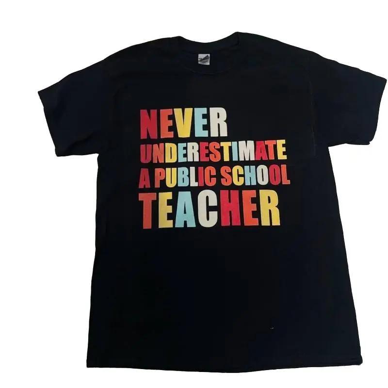 Never Underestimate A Public School Teacher T-Shirt,  Kamala Harris Shirt, Harris Walz Rally Merch Shirt, DNC Quote Vote, Tim Walz Shirt