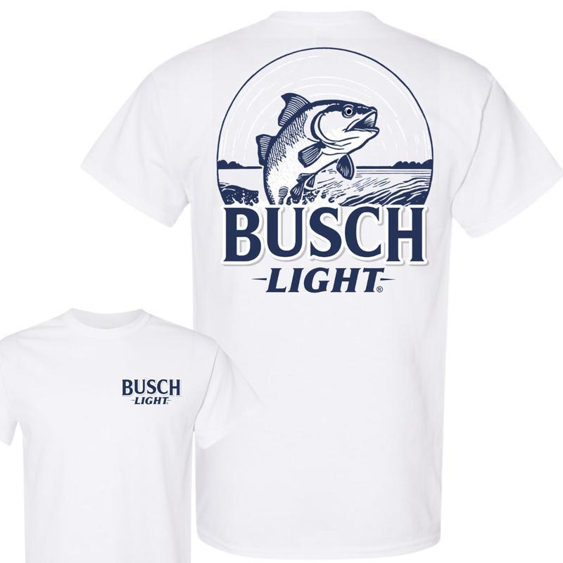Busch Light T-Shirt, Busch Light, Beer Tee,Busch Light - Busch Light Man's New Edition Shirt, Casual Graphic Round Neck T-shirt for Summer, Fashion To
