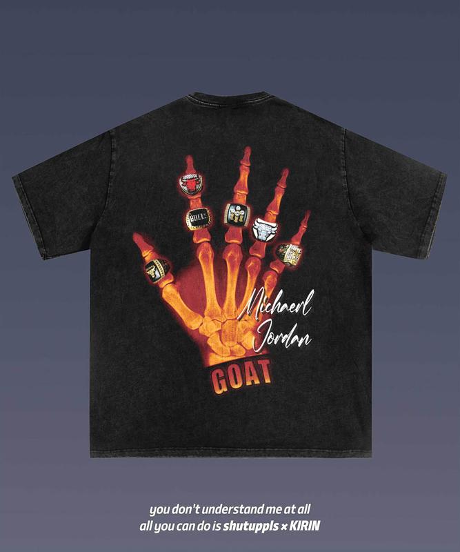 MJ Hiphop Retro Vintage 90s Graphic Basketball Shirt, Soft Cotton Unisex Crewneck T-Shirt Y2K Hoodie Sweatshirt Clothing Menswear Top Day