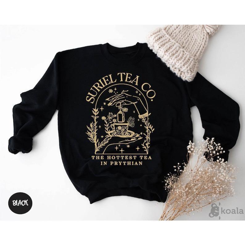 Suriel Tea Co Comfort Sweatshirt, Retro Bookish Sweatshirt, A Court Of Thorns and Roses Sweater, Acotar Sweatshirt, Sarah J Maas Sweatshirt