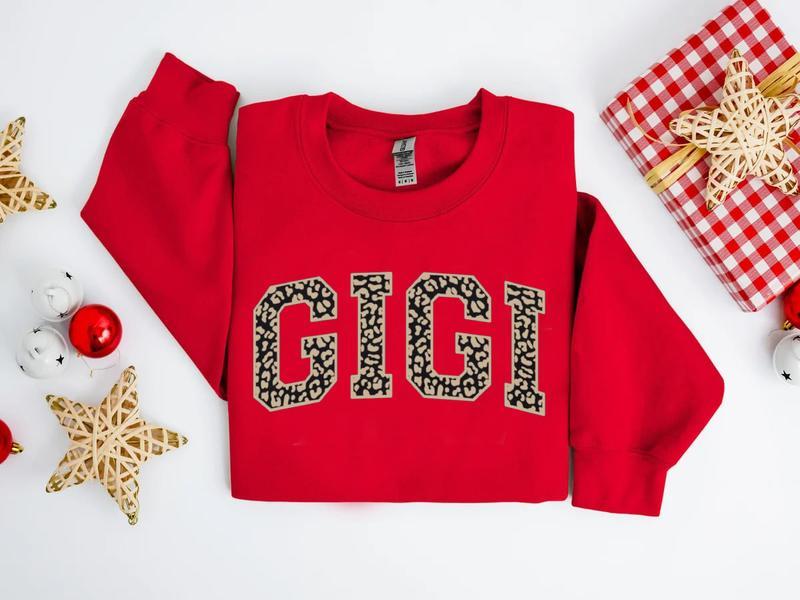 Gigi Sweatshirt, Gigi Grandma Sweater, Gigi Shirt, New Grandma Gift, Cool Gigi Crewneck Sweat Shirt, Gigi Gift, Trendy Leopard Print