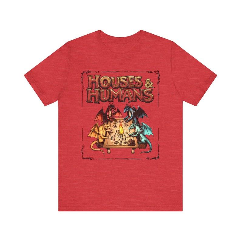 Houses and Humans D&D Shirt, Dungeons and Dragons Gift Tee for Men Women, Vintage Retro 90s Joke D and D T-shirt