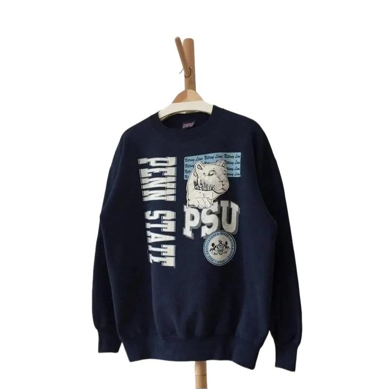 Vintage 90s Penn State University Crewneck Sweatshirt, Vintage 90s Vintage Shirt Cotton Menswear