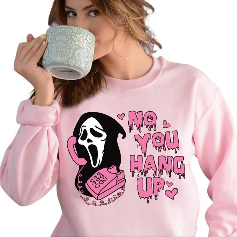 No You Hang Up Ghostface Halloween Sweatshirt, Hoodie, T-shirt
