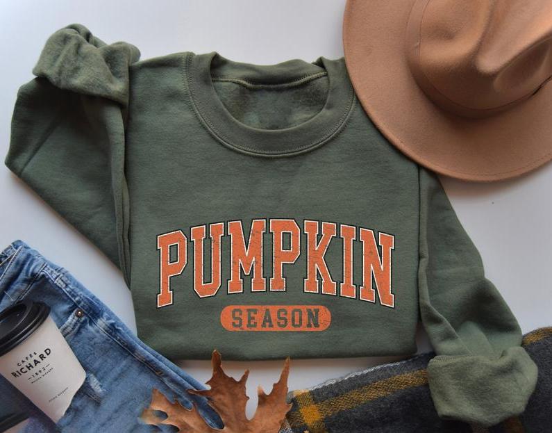 Retro Pumpkin Season Sweatshirt - Shirt- Hoodie, Autumn Fall Sweatshirt, Halloween Thanksgiving Shirt, Pumpkin Halloween Sweatshirt, Fall Gifts, Autum