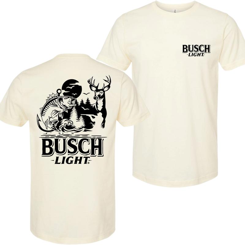 Busch Light Summer Hunting T-Shirt, Hunting T-Shirt, Menswear Top, Colorful, For Him, For Her