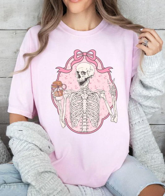 Coquette Skellie Tshirt or Crewneck Sweater