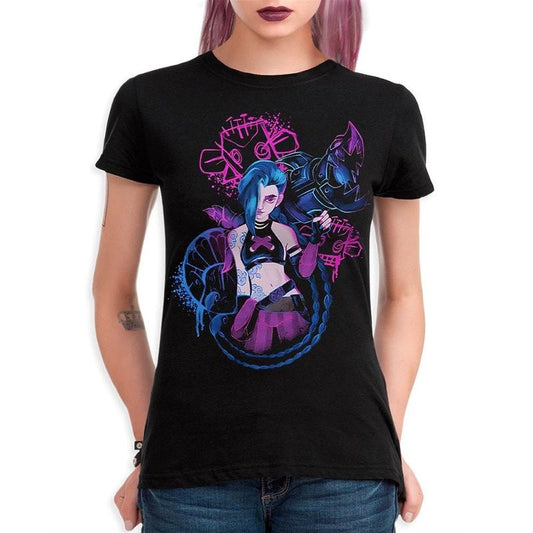 League Of Legends, Jinx Shirt Unisex, Arcane, Vi, Powder