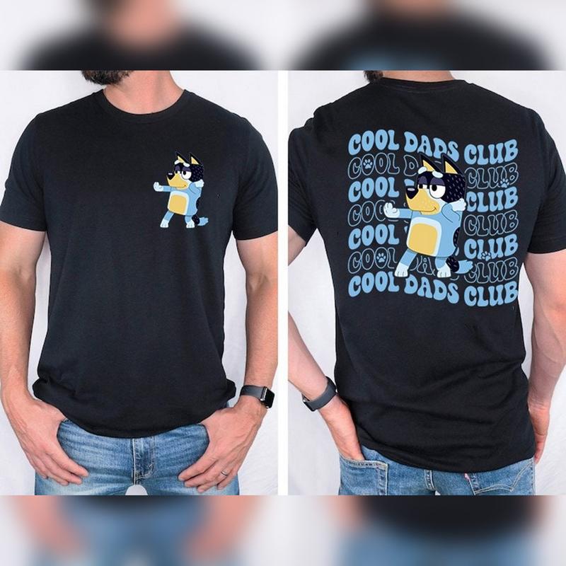 Bluey Cool Dad Club Shirt, Bandit Cool Dad Club T-Shirt, Cotton T-Shirt, Perfect Tee, Gifts For Boyfriend and Girlfriend T-Shirt
