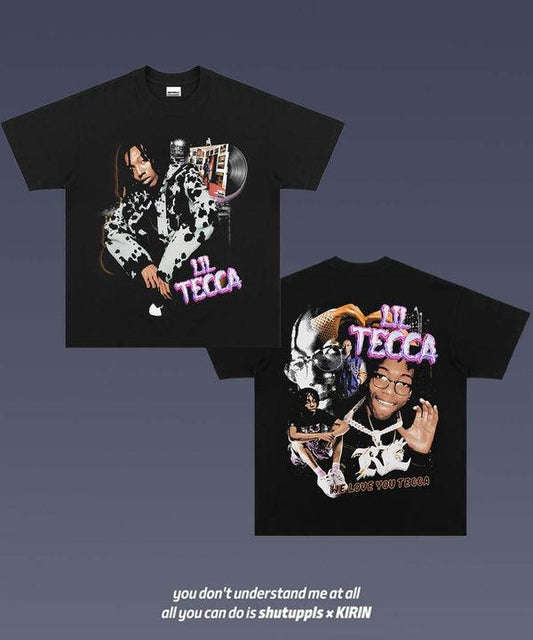 We Love You Lil Tecca 2 Sides Short Sleeve Tee Cotton Vintage Shirt To Match Sneaker Hiphop Clothing Rapper Merch Shirt, Hiphop Tour Concert 2024, Gif