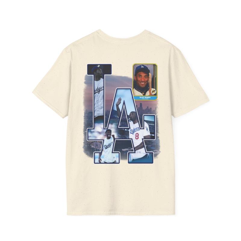 Kobe Dodgers Tribute Vintage Shirt Front-Back Graphic Bootleg Tee