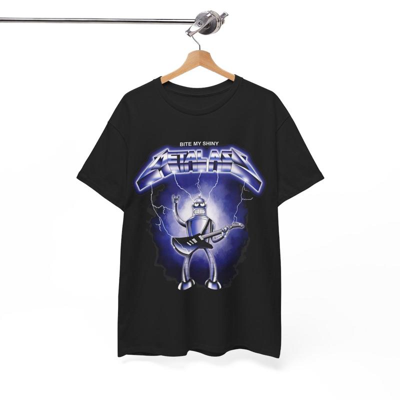 Shiny Metal Metallica Bender Futurama T-Shirt