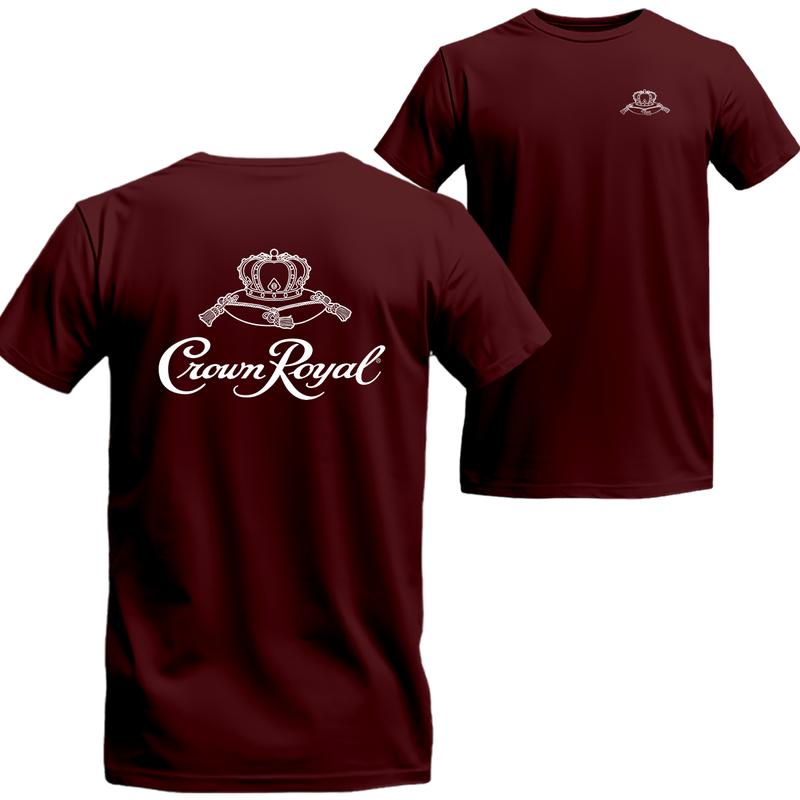 Crown Royal Black And White Logo T-shirt, Crown Royal Short Sleeve Tee, Beer Shirt Viral Menswear Top