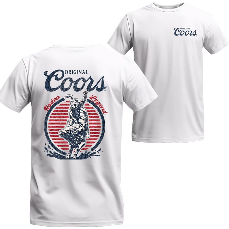 Original Coors Rodeo Legend Double Sided Beer Logo Shirt, Coors Short Sleeve Tee, Unisex Shirt