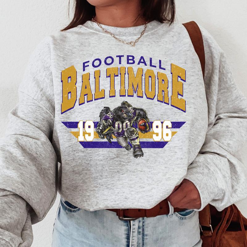 Unisex Baltimore Vintage Football Sweatshirt, Maryland Terrapins Football NCAA Sweatshirt, Navy Midshipmen Football NCAA Sweatshirt, Penn State Nittan