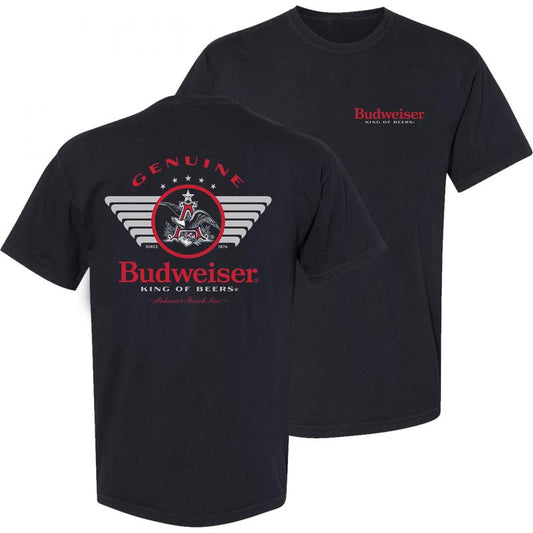 Budweiser King Of Beer T-shirt - 2 Side - All-gender Fits - Every Color Available - Size Range For Everyone - High Performance Apparel - Style Selecti