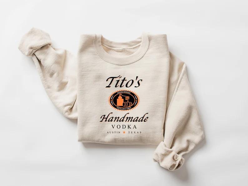 Tito Crewneck Sweatshirt, TITO'S Handmade V0dka Sweatshirt