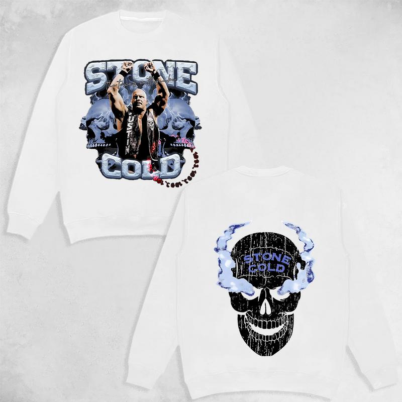 STONE COLD TEE, Wrestling Graphic Tee, WWE Shirt, Sports T-shirt, Athlete Shirt, Wrestling Gift, Fitness Tee, Crewneck Clothing Cotton Menswear