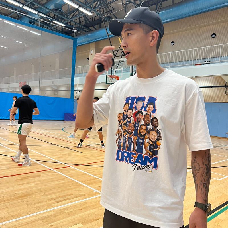 USA Dream Team Basketball Olympic 2024 Shirt, Hiphop Retro Vintage 90s Graphic Basketball Shirt, Sports Clothing Menswear Crewneck Cotton Top