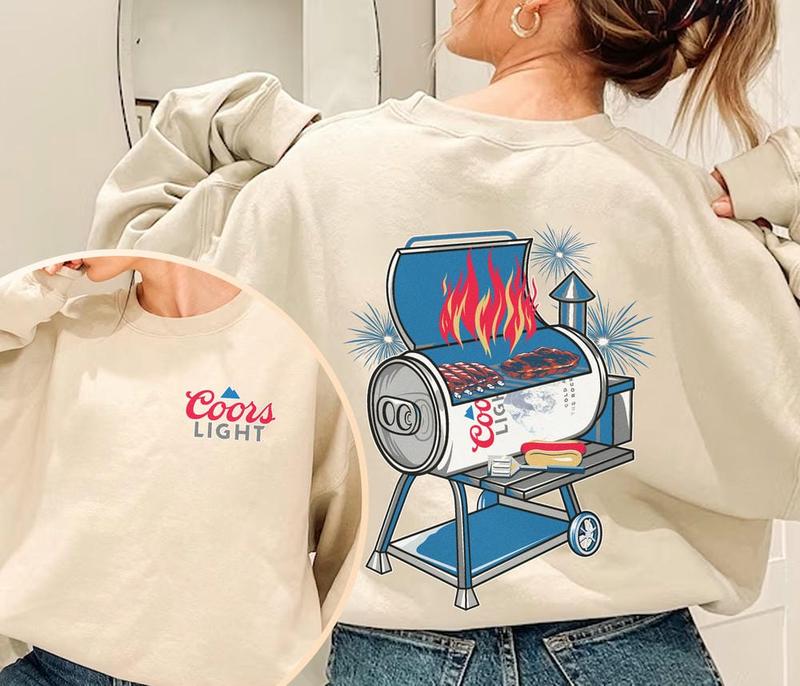 Coors Light Beer Shirt, Coors Light BBQ Tshirt, Drinking Lovers Barbecue Dad Shirt, Grill Beer Dad Shirt