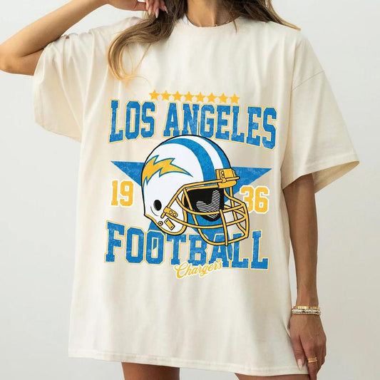 LA Charger Football Crop Top, LA Charger Football Shirt, La Charger Football Retro Shirt, Game Day Outfit, Vintage La Charger