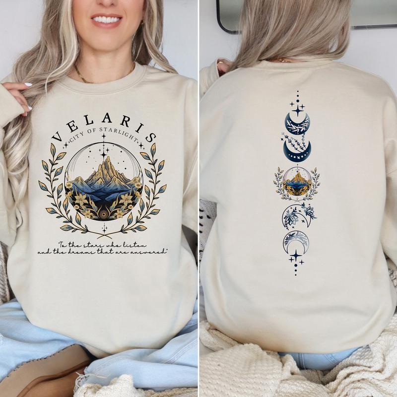 Velaris ACOTAR 2 Side Sweatshirt, Velaris City Of Starlight Shirt, The Night Court Shirt, SJM Merch Shirt, Court of Dreams, Rhysand, Bookish Merch, Bo