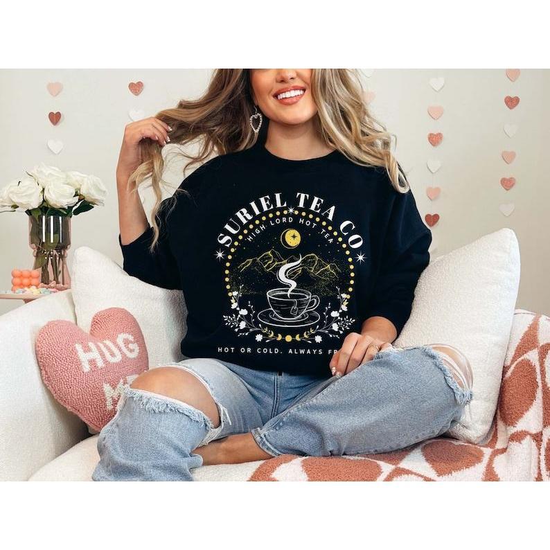 Suriel Tea Co, Velaris Sweatshirt, A Court of Thorns, Acotar Sweater, Sjm Bookish, City of Starlight, Thorns and Roses, Acotar Velaris Tee