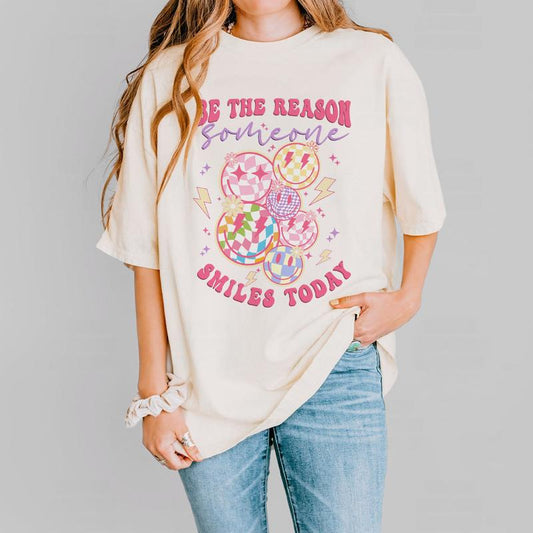 Mental Health Comfort Colors Shirt, Be The Reason Someone Smiles Today, Mental Health Matters Shirt, Inspirational Shirts Women, Anxiety Shirt, Therap