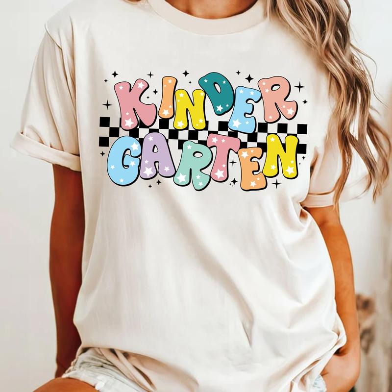 Cute Kindergarten Teacher Shirt, Back To School Outfit, First Day Of School, Kinder Grade Shirt, School Matching Shirt, Teacher Appreciation Gift Idea