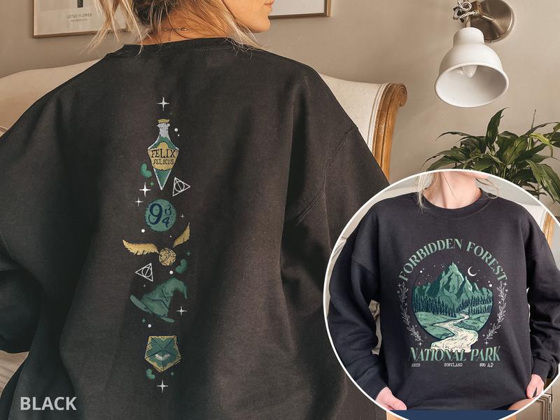 Hp National Park Wizard Shirt, Forbidden Forest Sweatshirt, Hogwarts House Sweatshirt, HP Wizard Shirt, Harry Potter Shirt, Bookish Gift for Fan