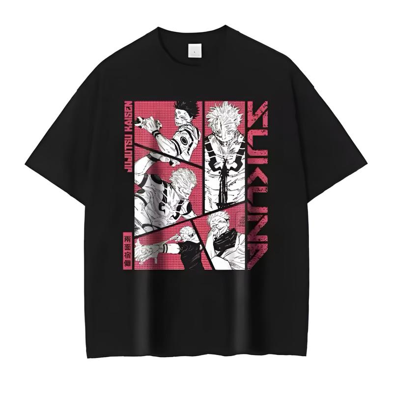 Jujutsu Kaisen Oversized T-Shirt - Sukuna Anime Graphic Tee - Japanese Streetwear Shirt - JJK Manga Fan Gift for Anime Lovers