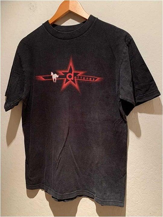 Deftones Music Band Graphic Heavyweight 100 Cotton T-Shirt Fabric Menswear