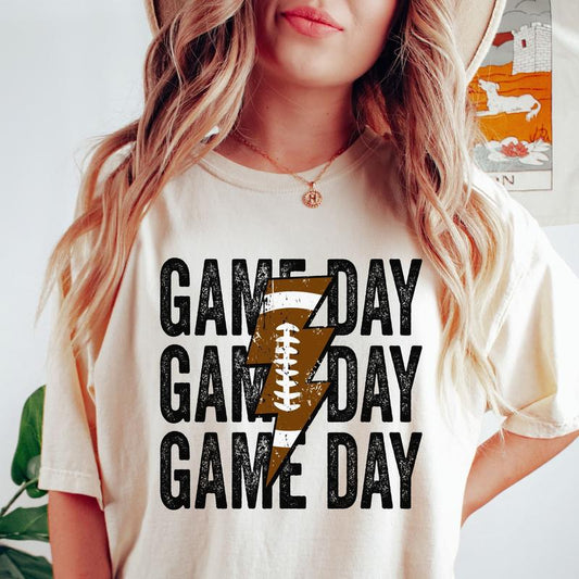 Game Day Football Shirt, Football Mom Shirt, Football Tee, Football Mama Shirt, Mothers Day Gift, Sports Mom Shirt, Full Sizes, Full Colors, Cotton Ro