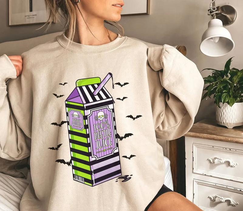 Halloween Beetlejuice Sweatshirt  Halloween Boo Bash Sweatshirt  Horro Halloween Sweatshirt, Full Color, For Men, For Women, Classic Fashion, Full Siz
