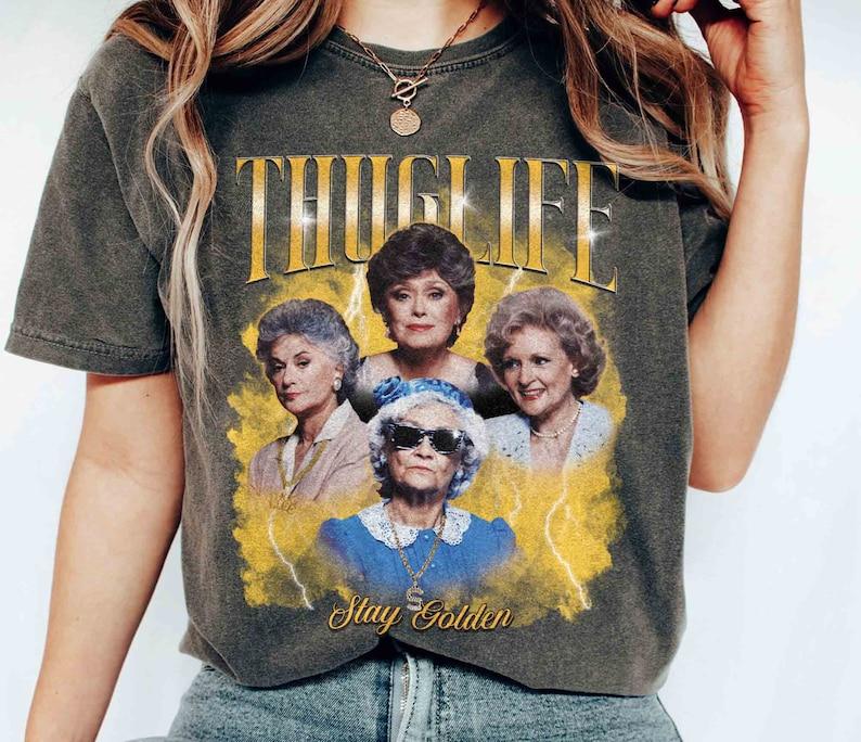 Stay Golden Girls Shirt, The Golden Girls Fan Shirt, Mother's Day Gift, Gift For Mom Casual Comfort Cotton Fabric Cotton Fabric Sleeve Tee