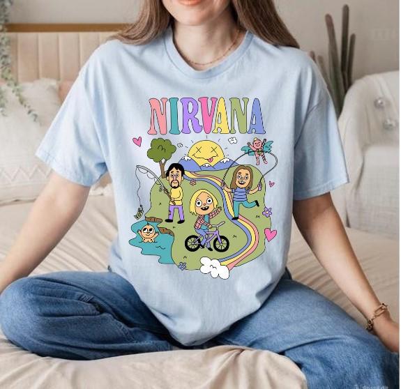 Nirvana Band Tshirt Cute Happy Together Summer vibes shirt