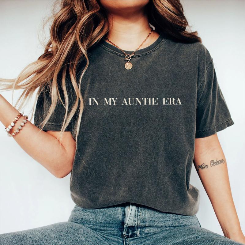 In My Auntie Era Shirt, Aunt Comfort Shirt, Aunt Era Shirt, Funny Auntie Gift, Retro Aunt Shirt, Promoted To Aunt, Birthday Gift For Aunt, Cool Aunt C
