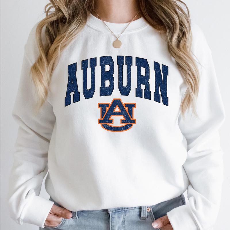 Auburn Tigers Vintage Football NCAA Trendy Sweatshirt, Auburn University Unisex Football NCAA Shirt, Gift For Men, Gift For Girls, Crewneck, Cotton, S