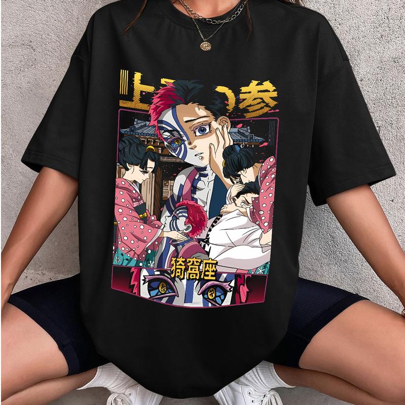 Akaza Hakuji Soyama Demon Slayer Shirt, Akaza Upper Moon 3 Demon Eyes Sweatshirt, Kimetsu No Yaiba t-shirt, anime sweatshirt hoodie