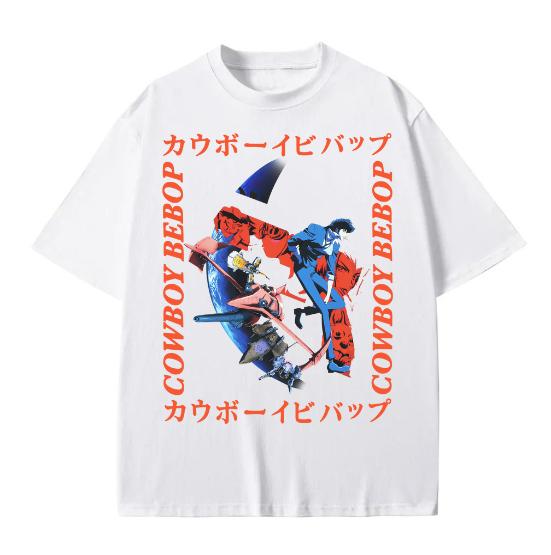 Cowboy Bebop Adult New T-shirt - Character Collage In Kanji Box tshirt Cotton Decoration