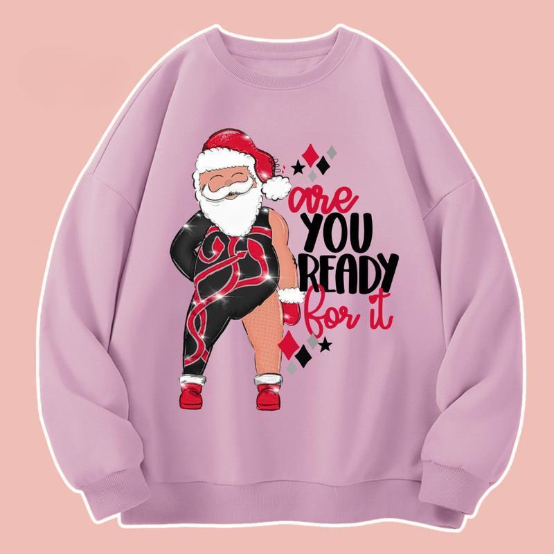 Santa, Are you ready for Christmas T-Shirt, Sweatshirt, Hoodie Cotton Fabric
