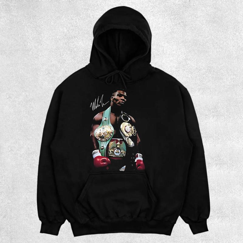 Mike Tyson T-Shirt, 90s Vintage Boxing Sport Legend Unisex Graphic Tee, Vintage Streetwear, Autographed T-Shirt Crewneck Clothing Cotton Menswear